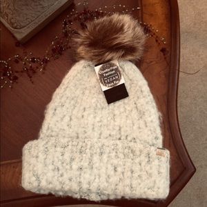 Faux Fur Pom Beanie